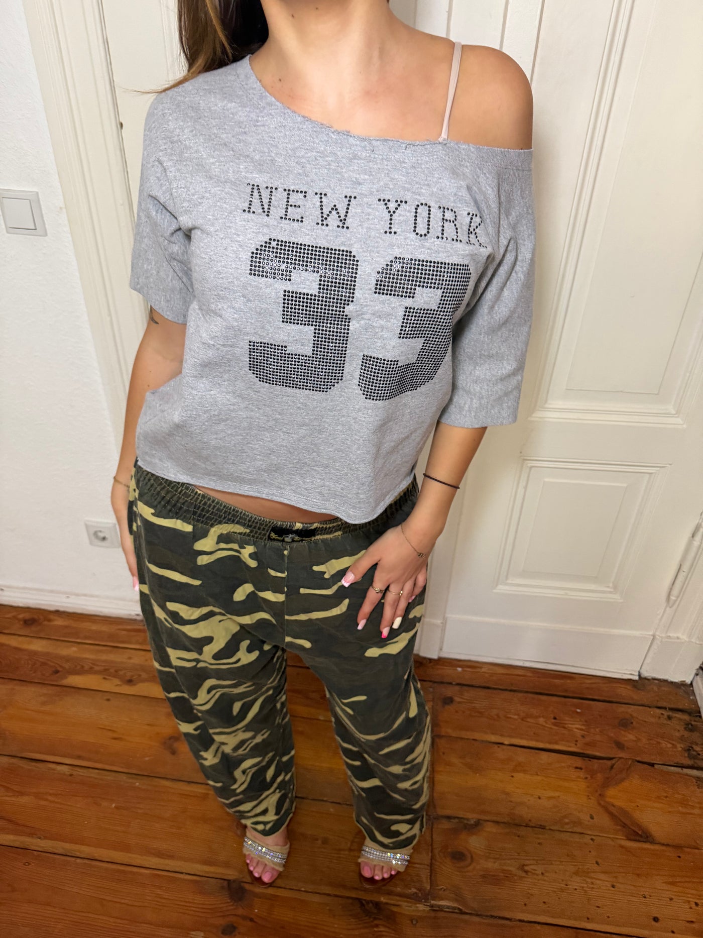 Glitzer T shirt New York