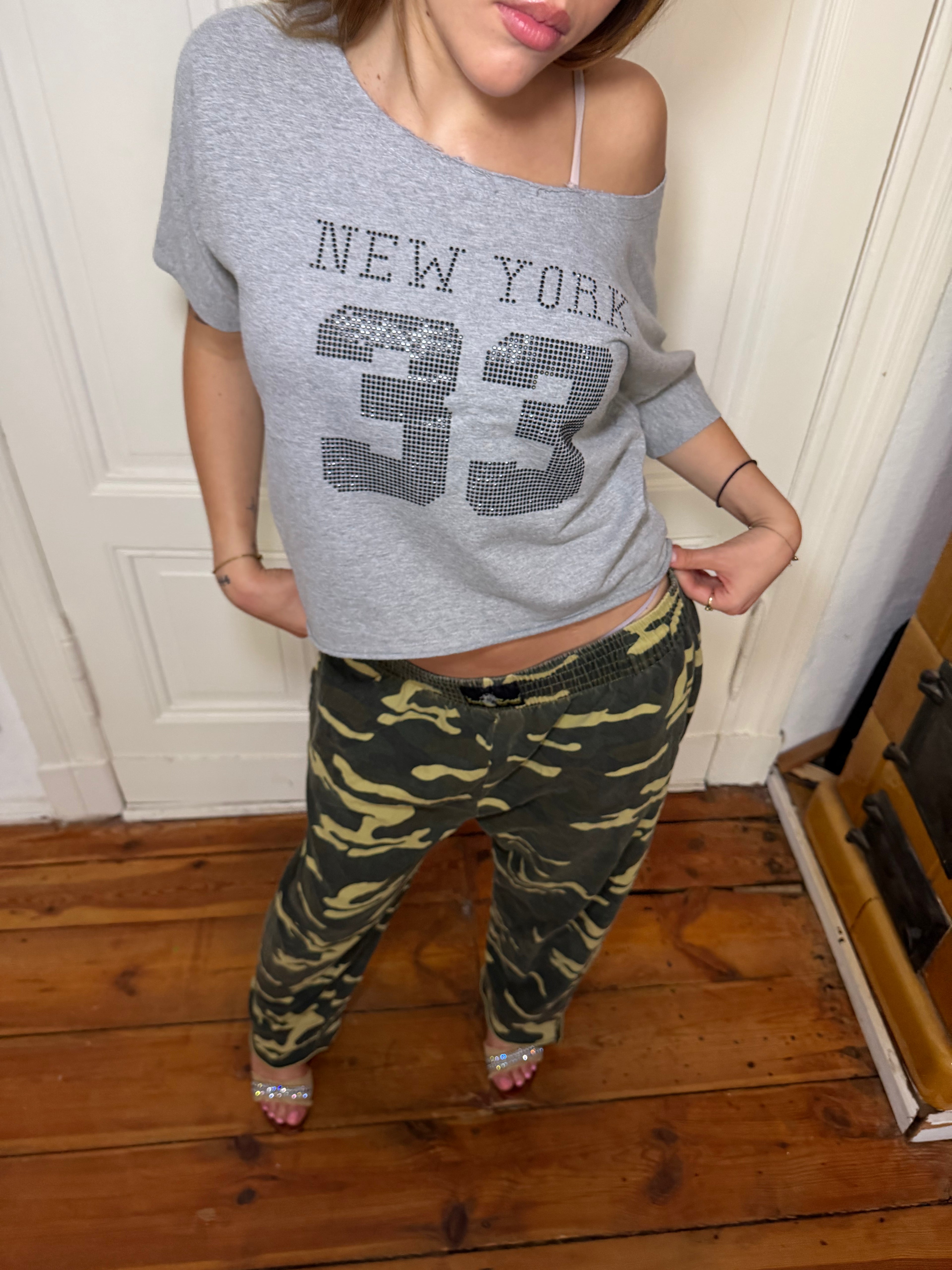 Glitzer T shirt New York
